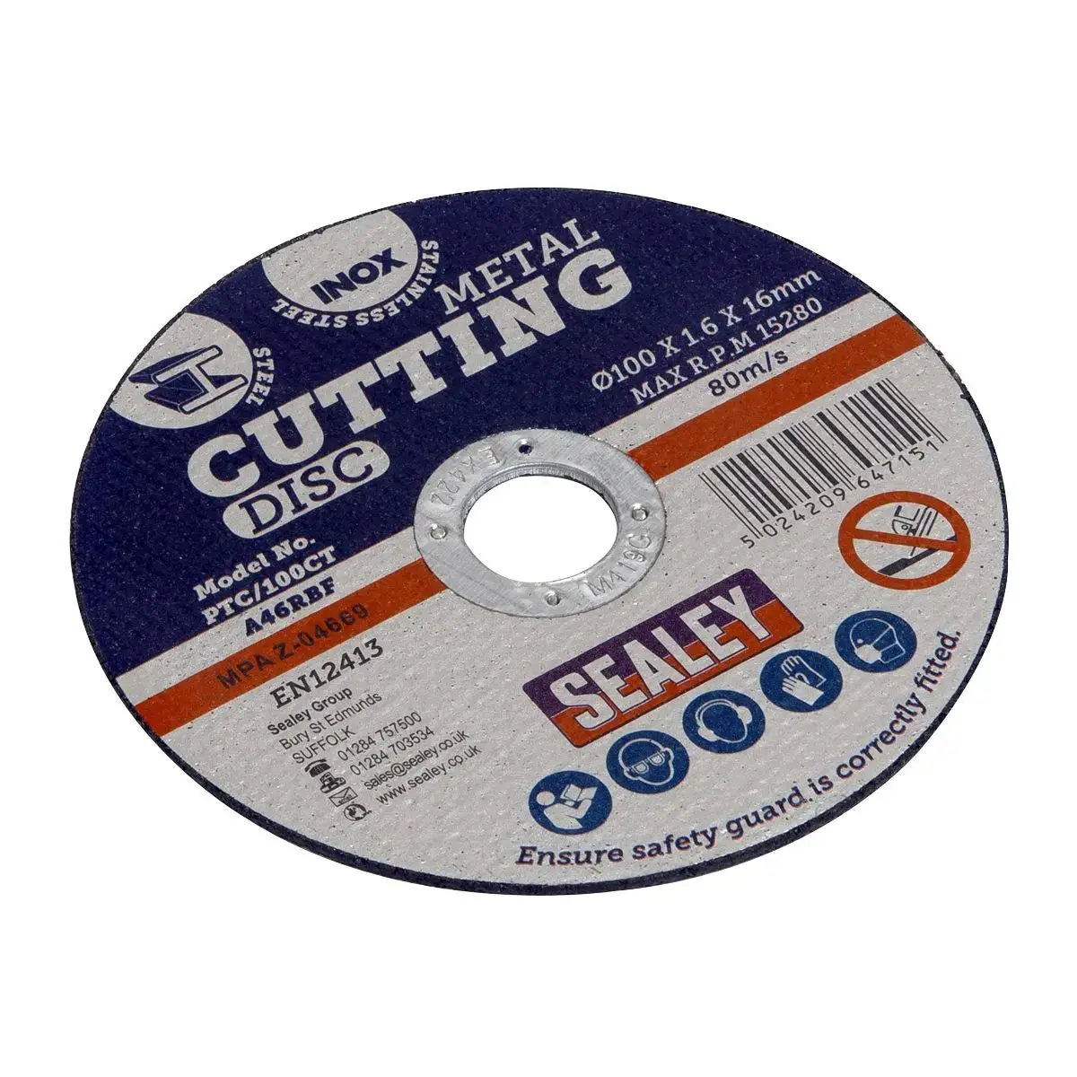 Sealey Cutting Disc Ø100 X 1.6Mm Ø16mm Bore 1