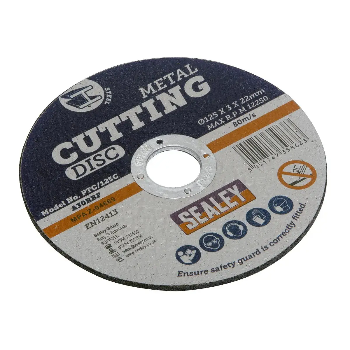 Sealey Cutting Disc Ø125 X 3Mm Ø22mm Bore 1