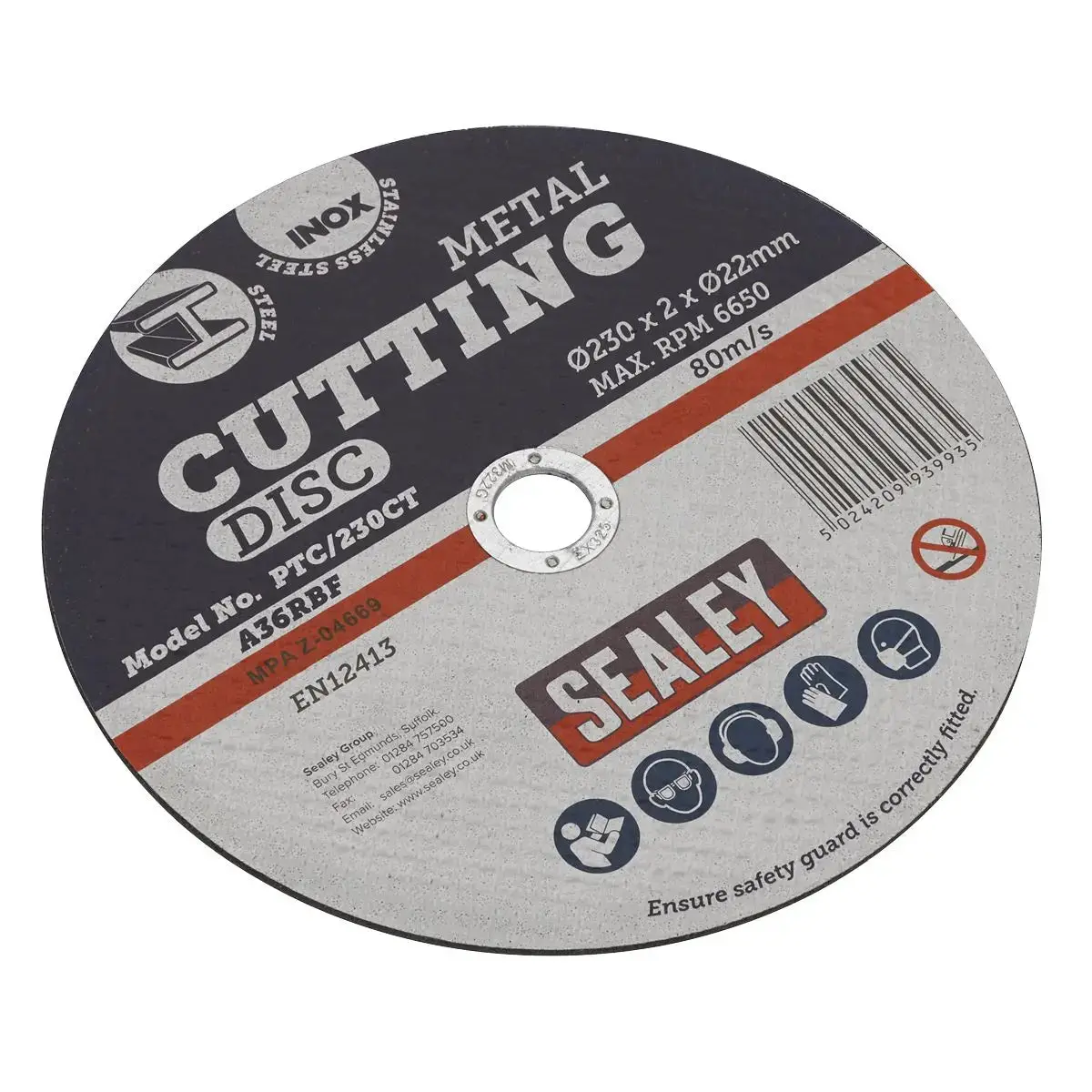 Sealey Cutting Disc Ø230 X 2Mm Ø22mm Bore 1