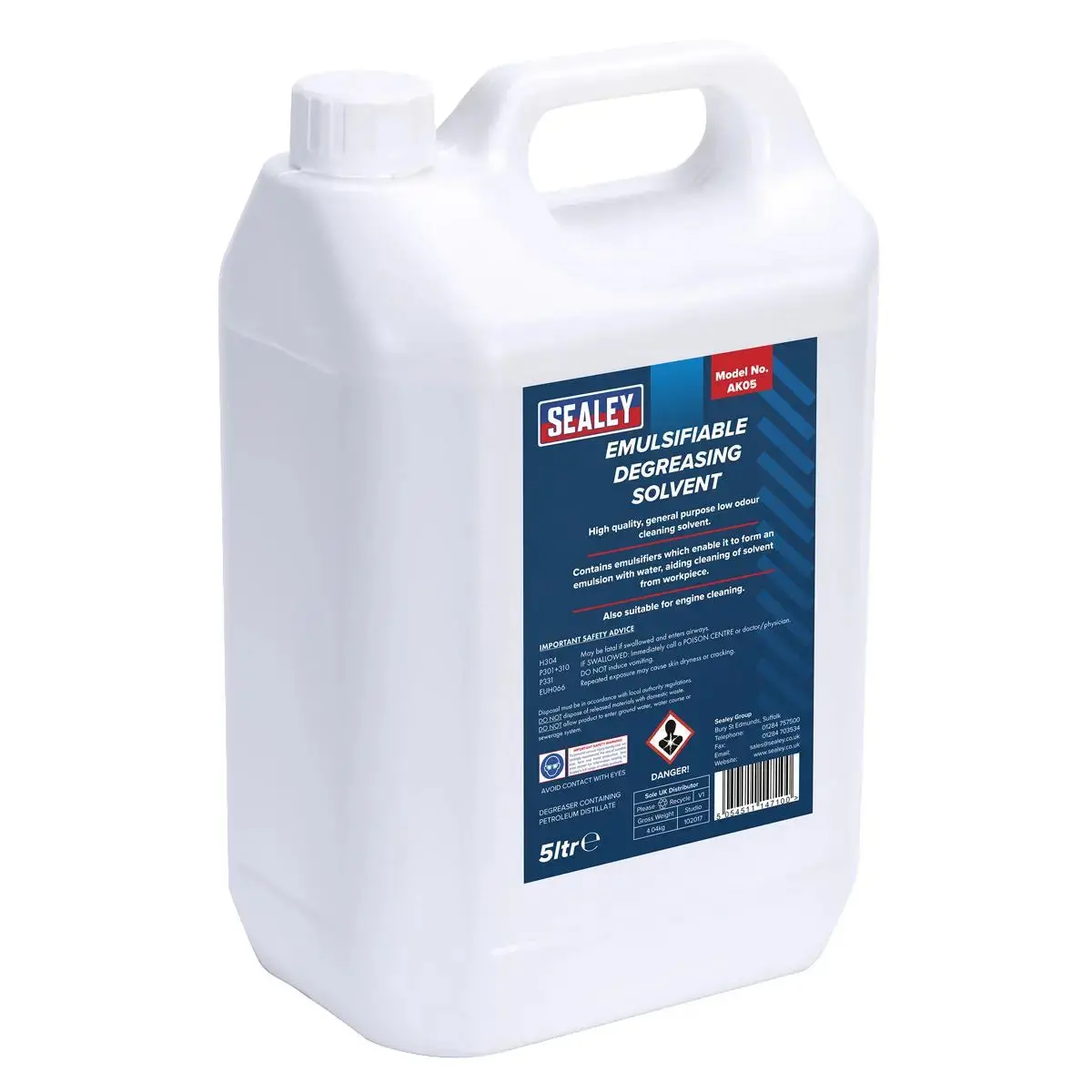 Sealey Degreasing Solvent Emulsifiable 5L 1