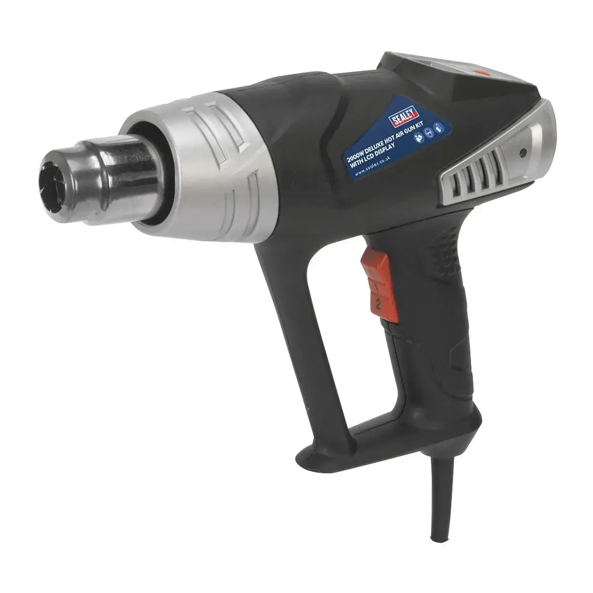 Sealey Deluxe Hot Air Gun Kit With Led Display 2000W 80-600°C 1