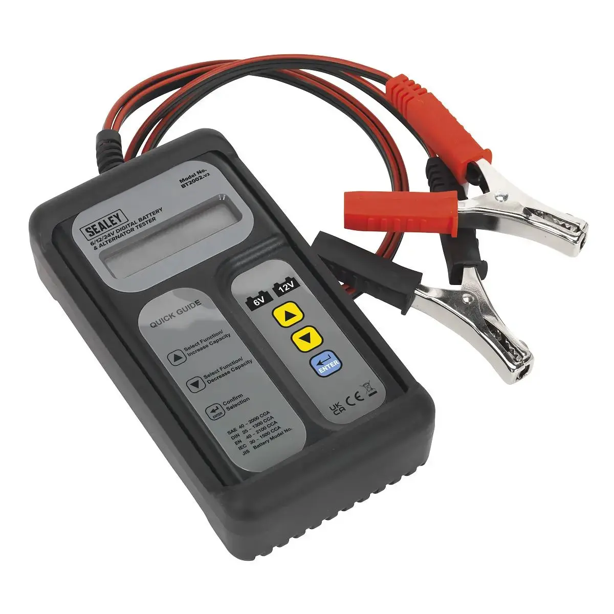 Sealey Digital Battery & Alternator Tester 6-12V Battery 6, 12, 24V Alternator 1