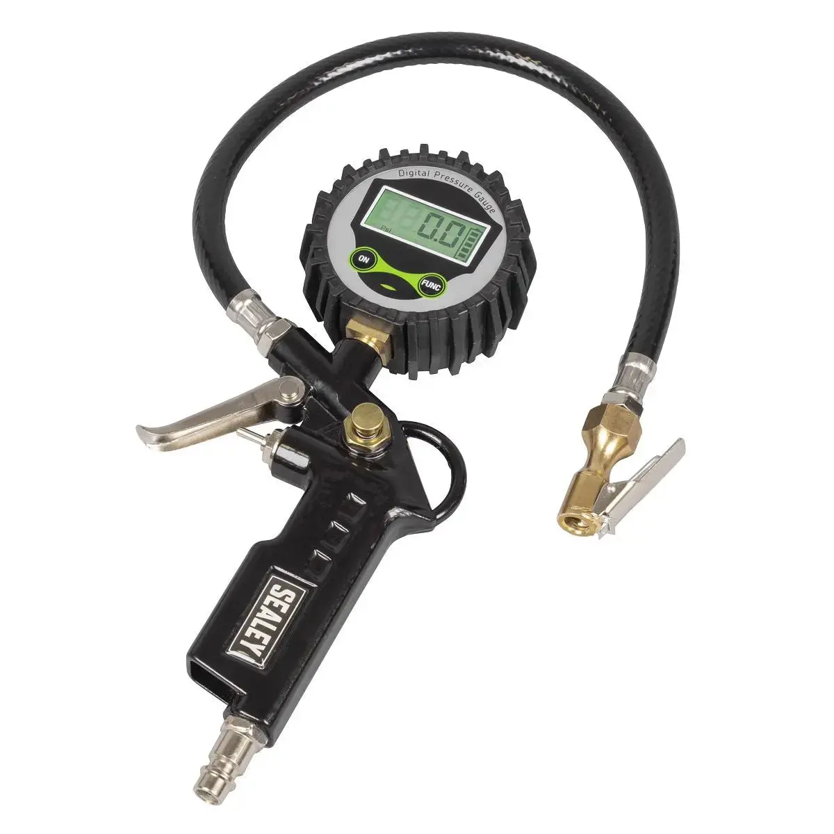 Sealey Digital Pistol Grip Tyre Inflator With Clip-On Connector 2