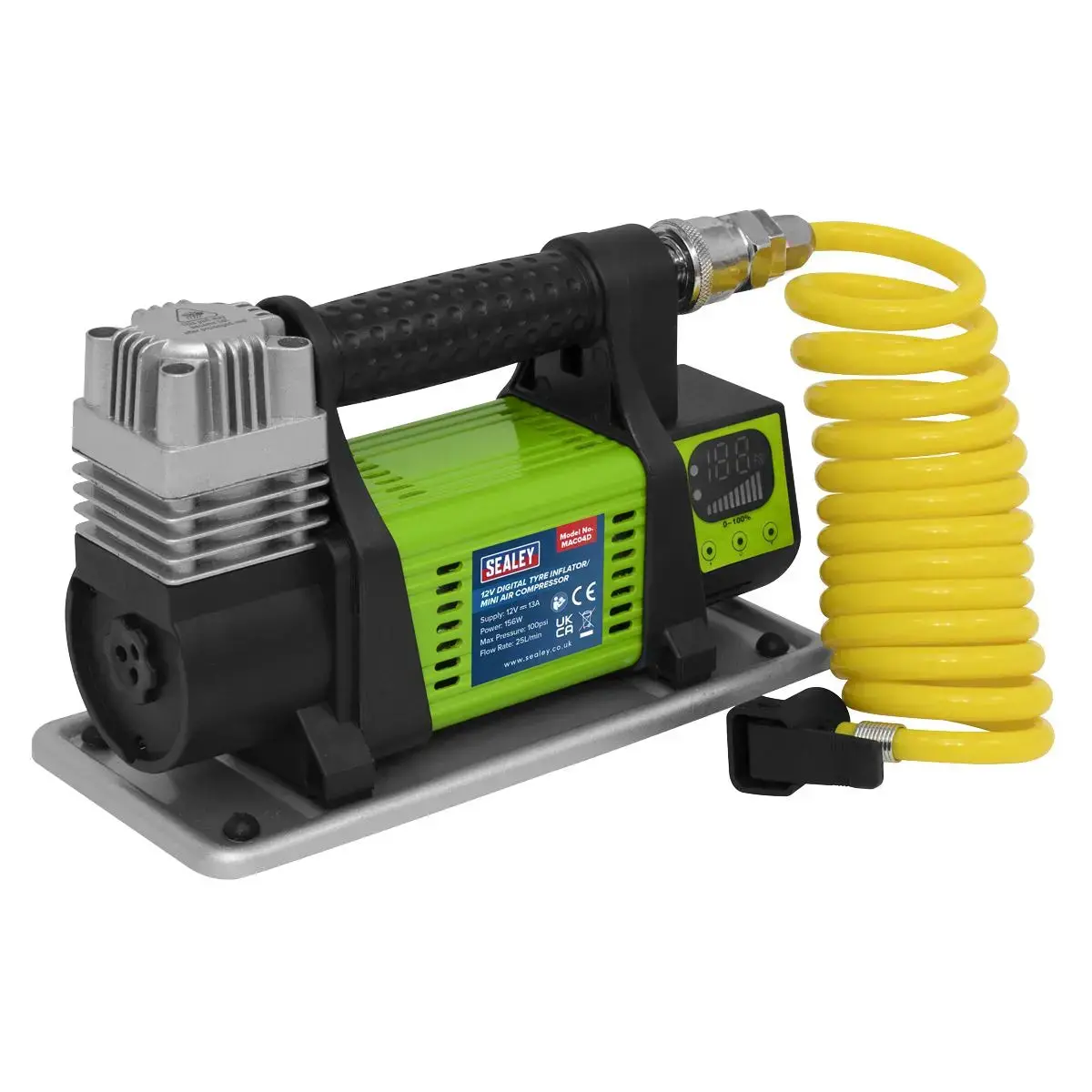 Sealey Digital Tyre Inflator/Mini Air Compressor 12V 1