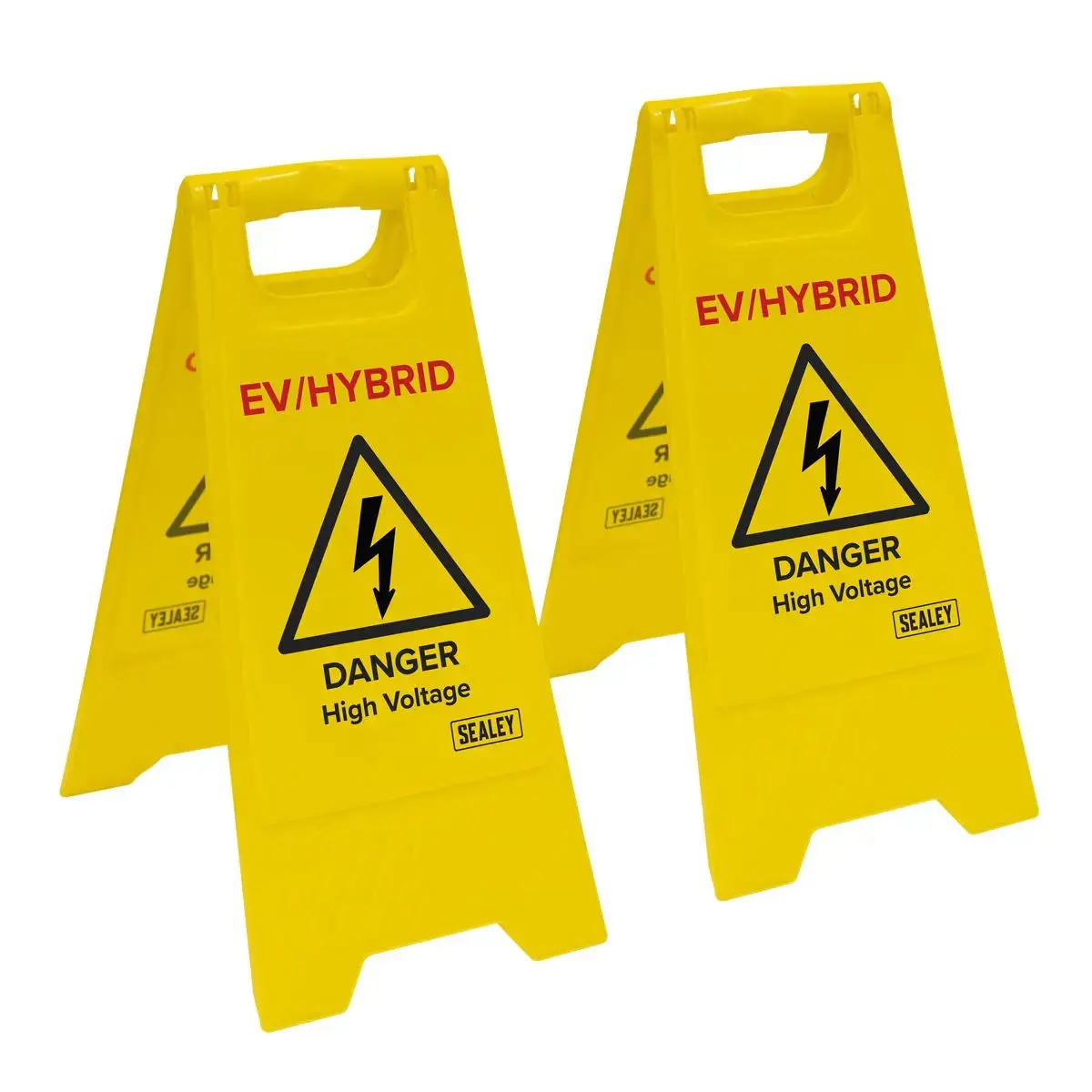 Sealey Ev/Hybrid Floor Warning Signs - Pack Of 2 1