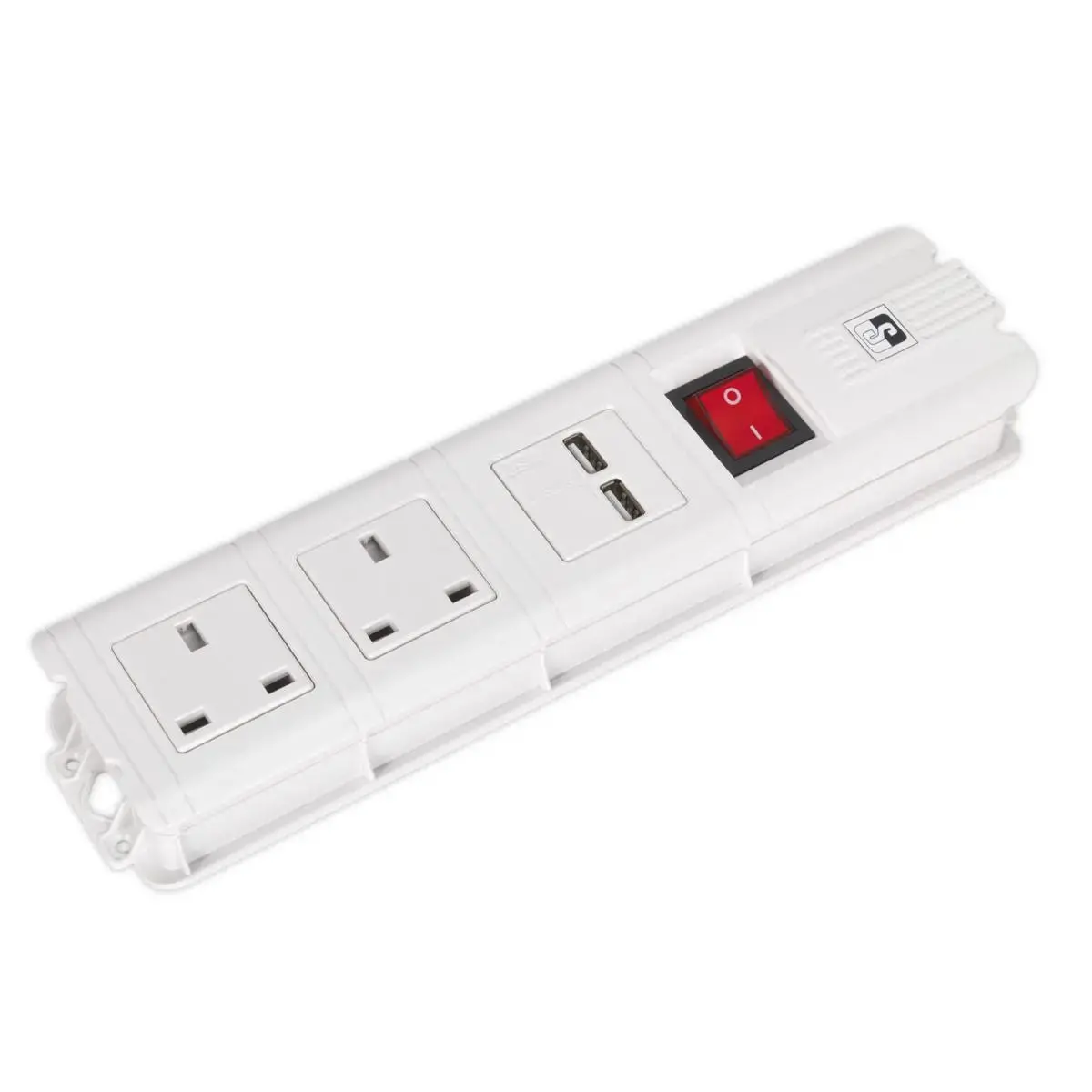 Sealey Extension Cable 2.6M 2 X 230V + 2 X Usb Sockets - White 1