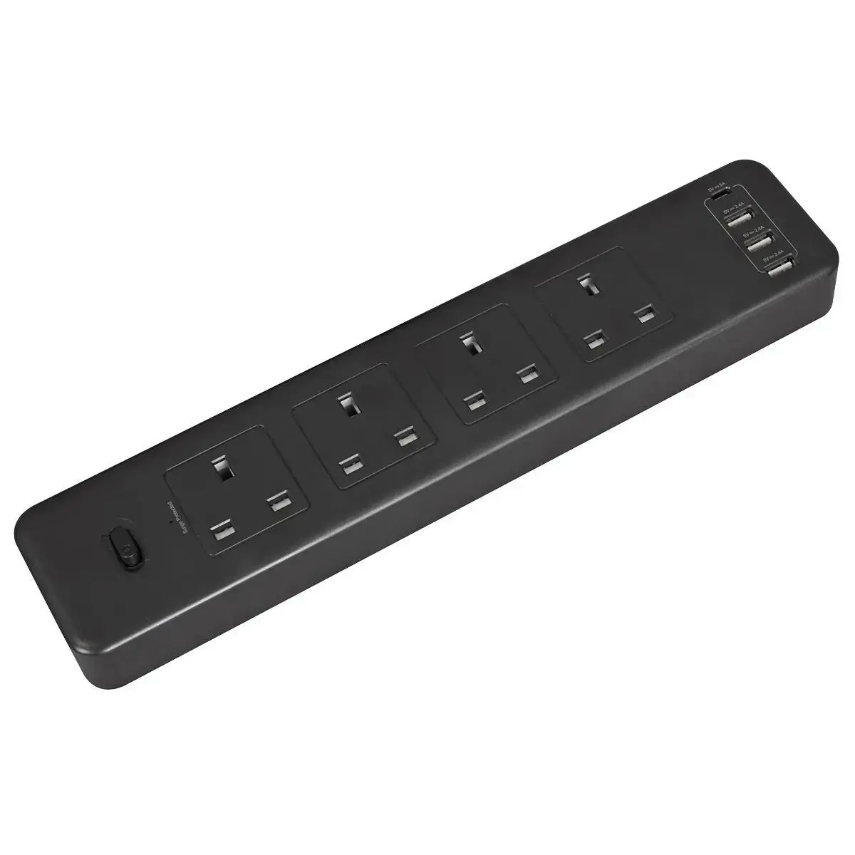 Sealey Extension Lead 2.6M With Usb Ports - Black 1