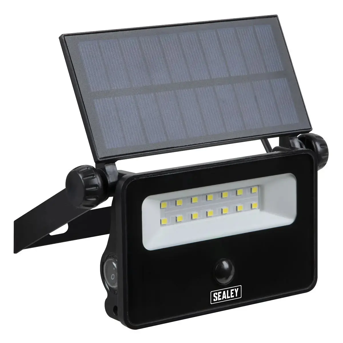 Sealey Extra-Slim Solar Floodlight With Wall Bracket 16W Smd Led 1