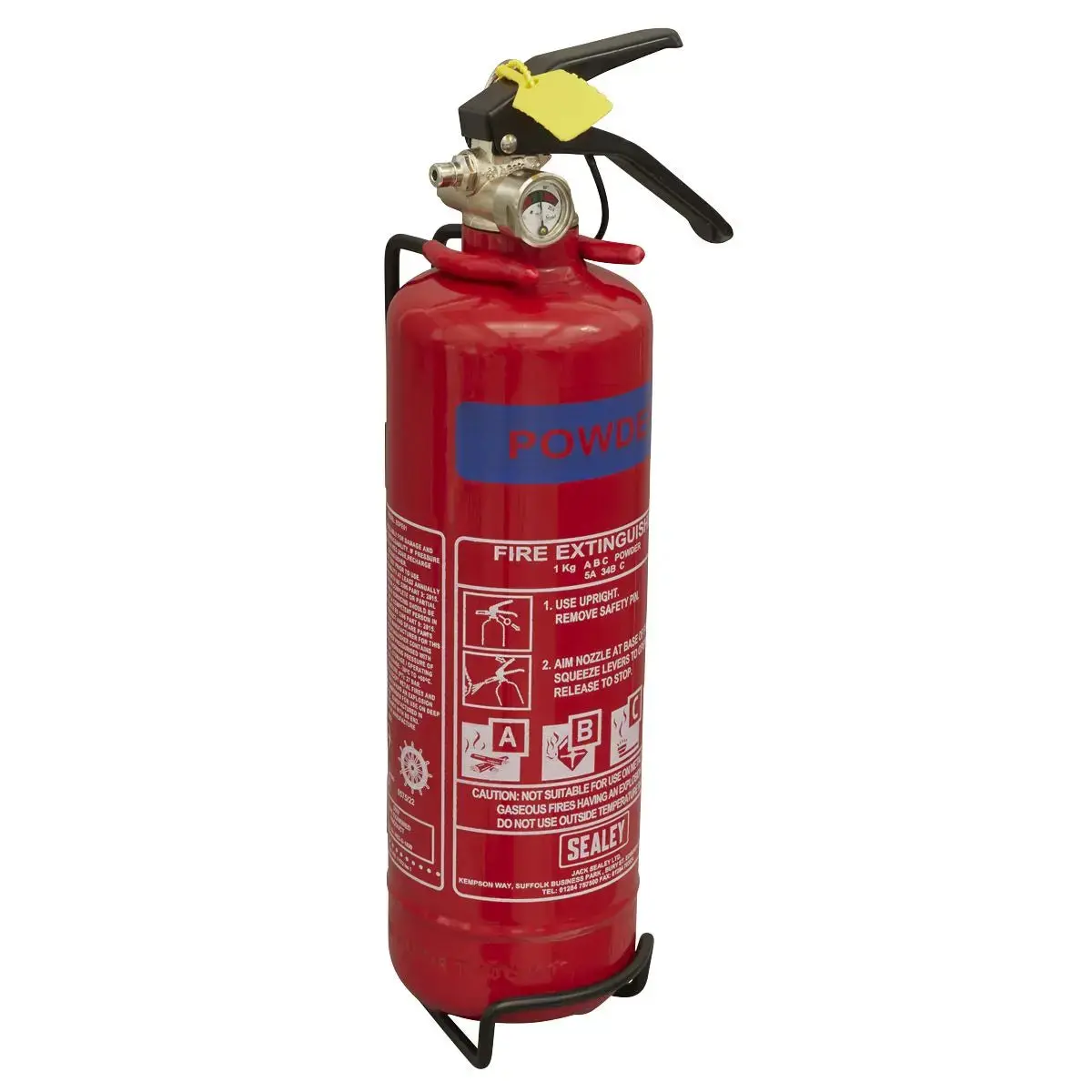 Sealey Fire Extinguisher 1Kg Dry Powder 1