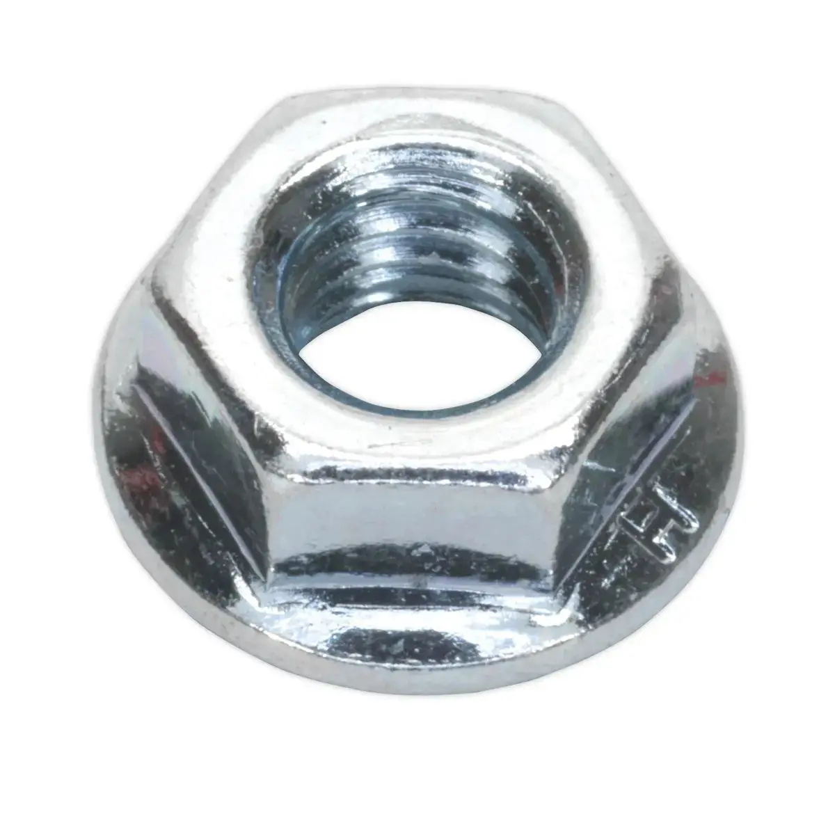 Sealey Flange Nut Serrated M6 Zinc Pack Of 100 1