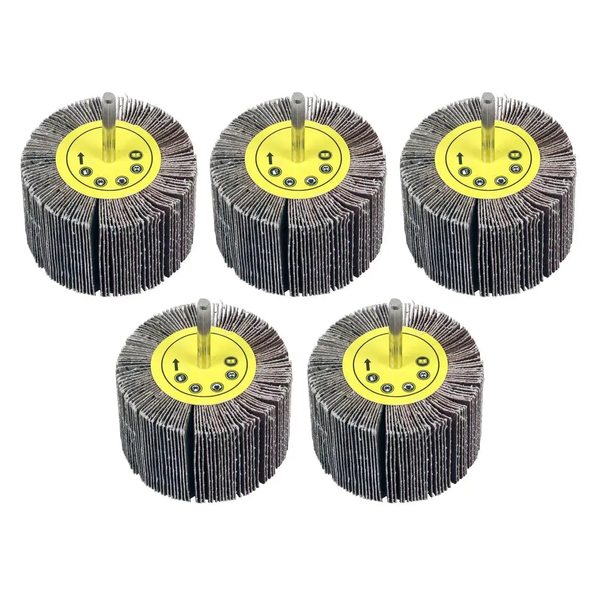 Sealey Flap Wheel Ø80 X 50Mm 40Grit Ø6mm Shaft - Pack Of 5 1