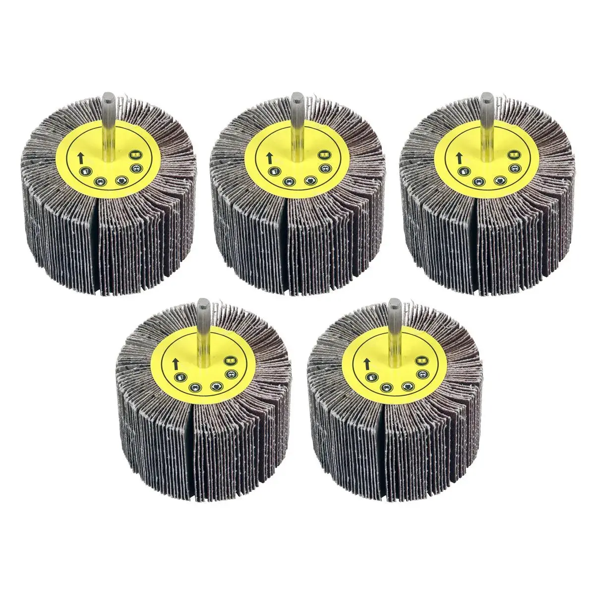 Sealey Flap Wheel Ø80 X 50Mm 80Grit Ø6mm Shaft - Pack Of 5 1