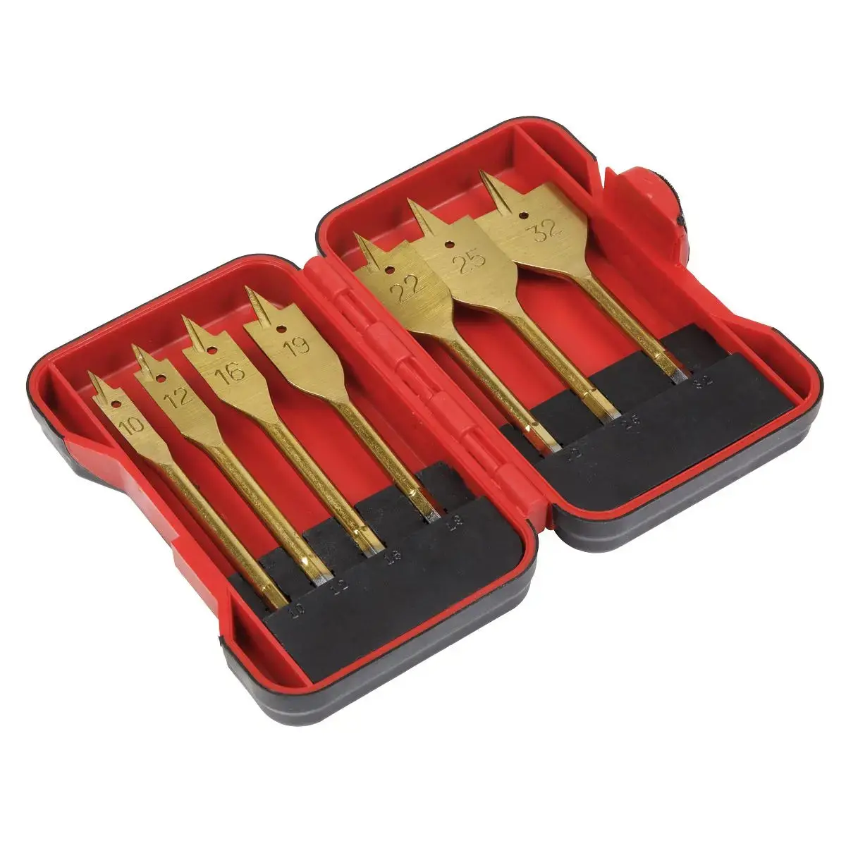 Sealey Flat Wood Drill Bit Set 7Pc Titanium Coated 1