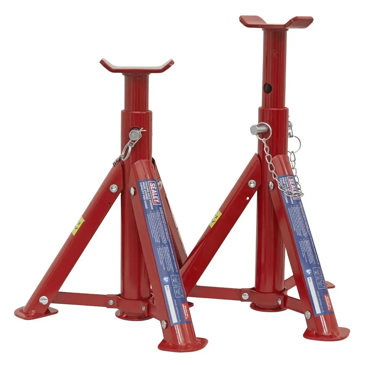 Sealey Folding Type Axle Stands (Pair) 2 Tonne Capacity Per Stand 1