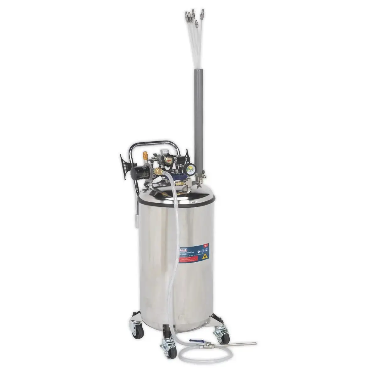 Sealey Fuel Tank Drainer 90L Stainless Steel 1