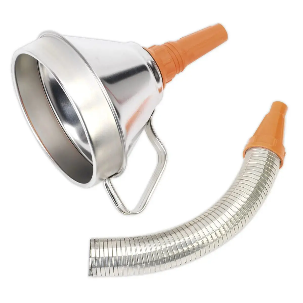 Sealey Funnel Metal With Flexible Spout & Filter Ø160mm 1