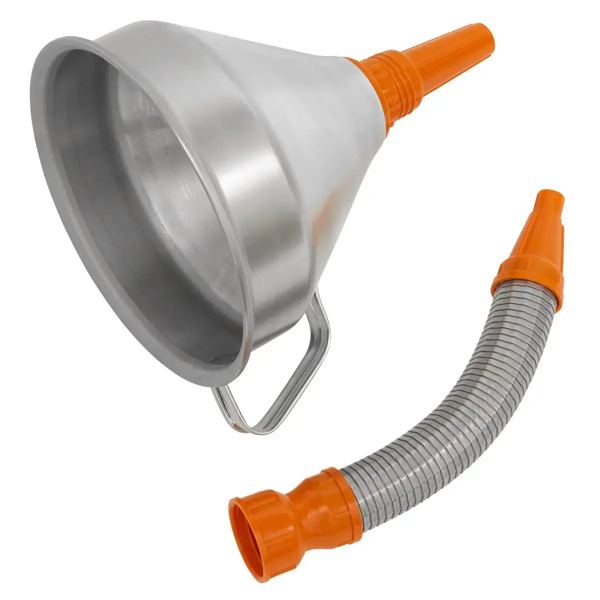 Sealey Funnel Metal With Flexible Spout & Filter Ø200mm 1