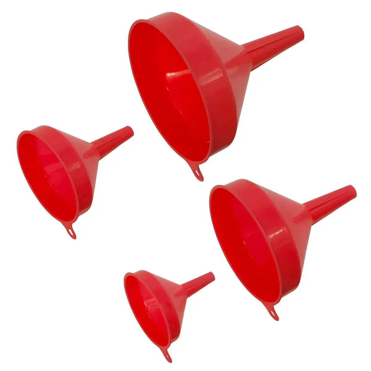 Sealey Funnel Set Fixed Spout 4 Piece 77Mmm-138Mm 1