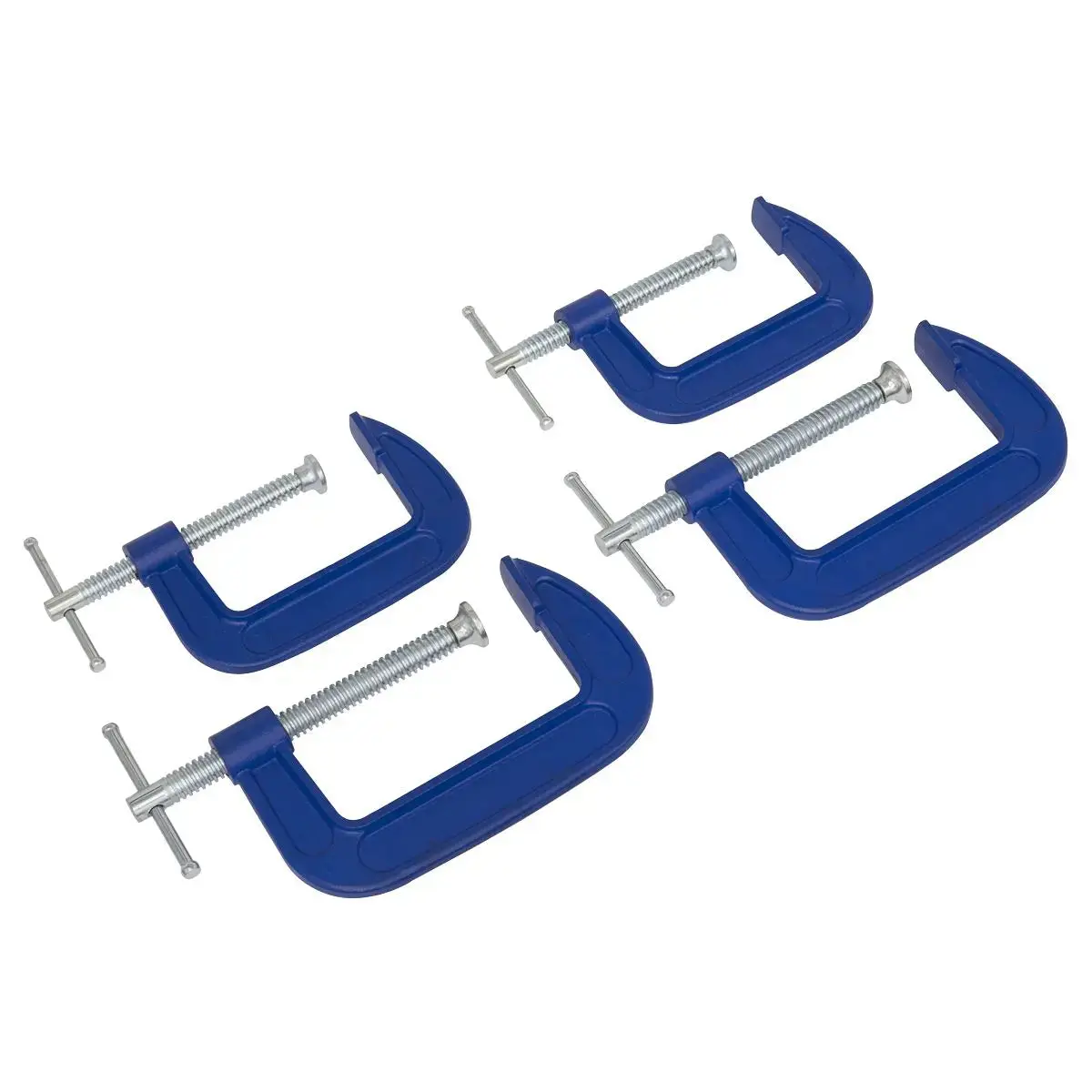 Sealey G-Clamp Set 75Mm & 100Mm - 4Pc 1
