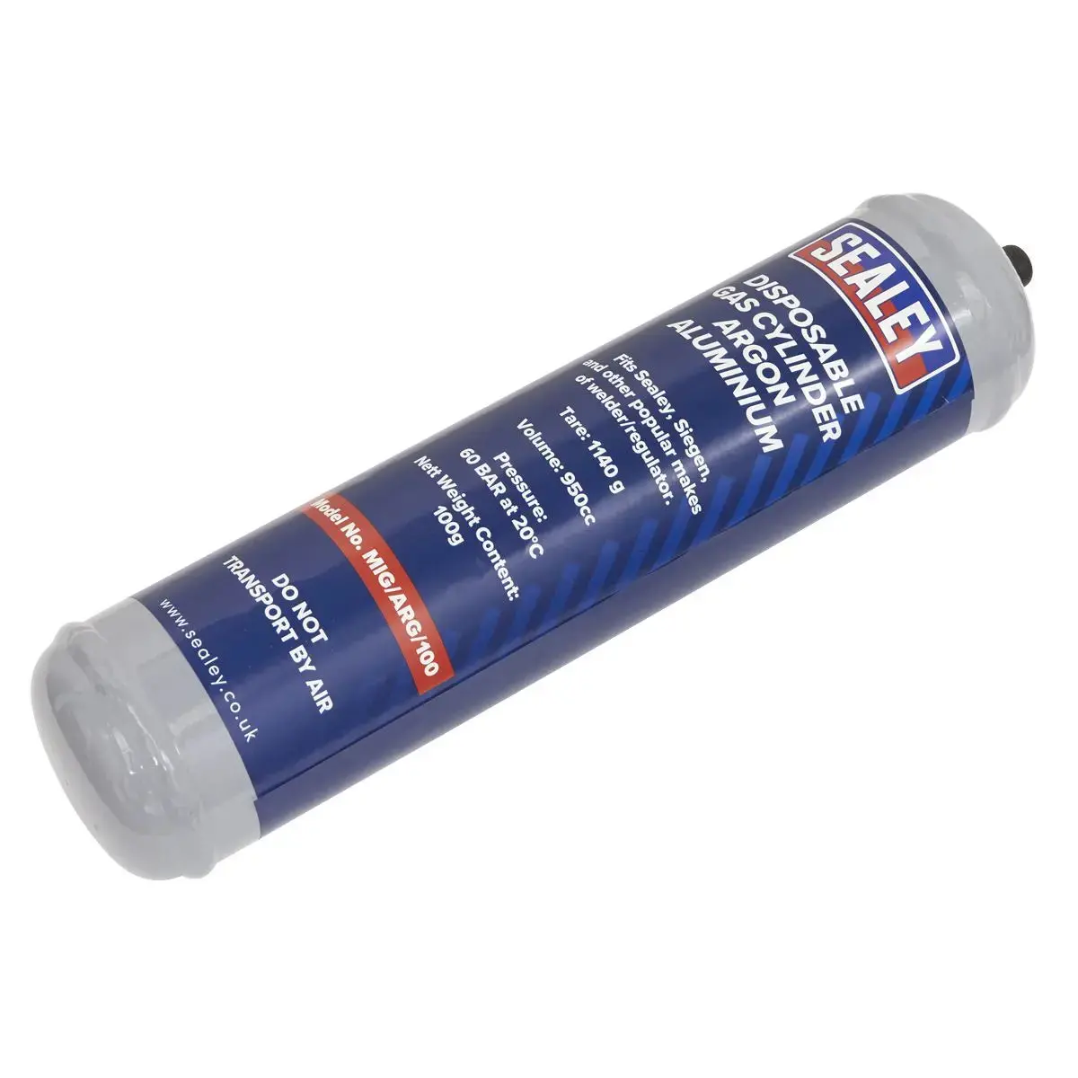 Sealey Gas Cylinder Disposable Argon 100G 1