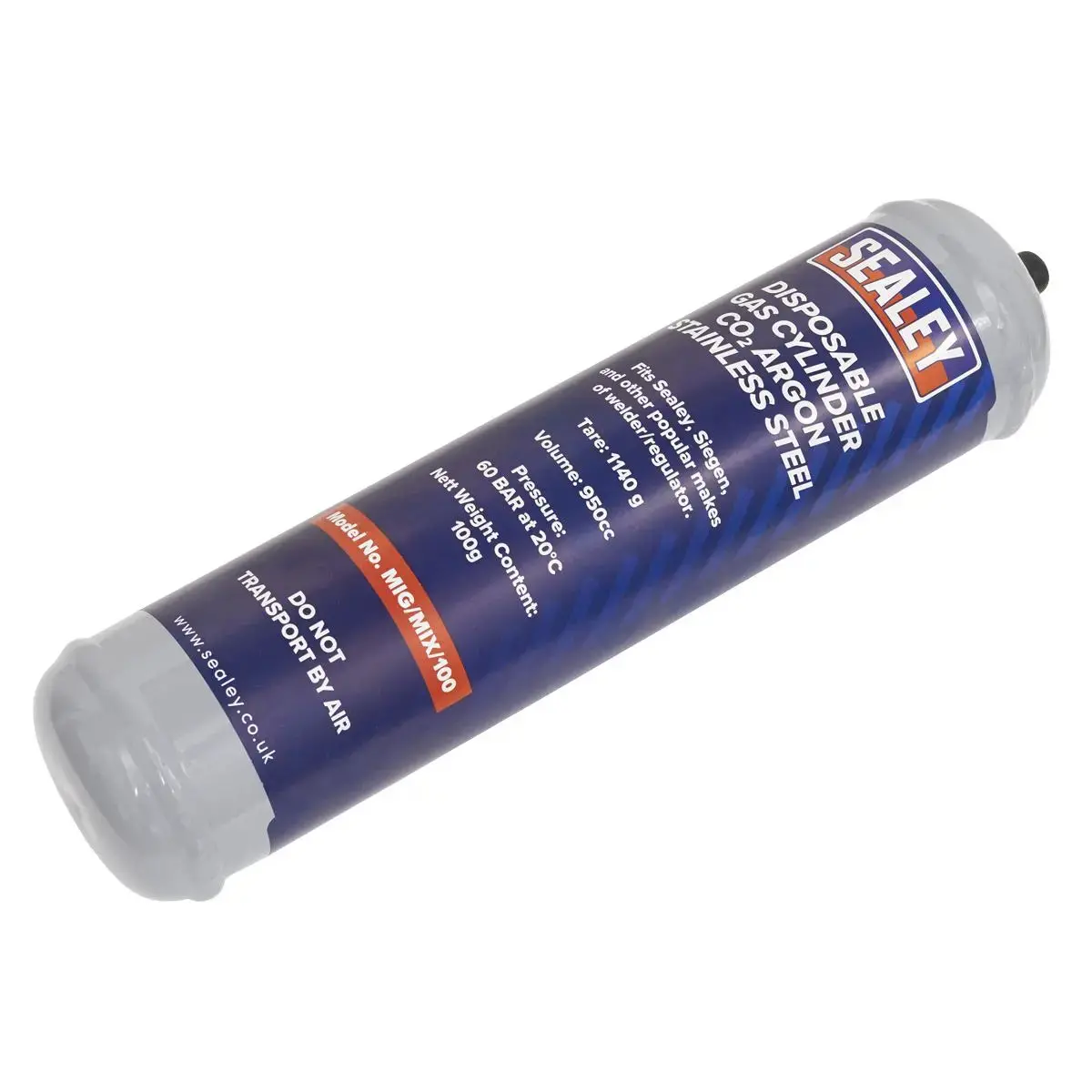 Sealey Gas Cylinder Disposable Carbon Dioxide/Argon 100G 1