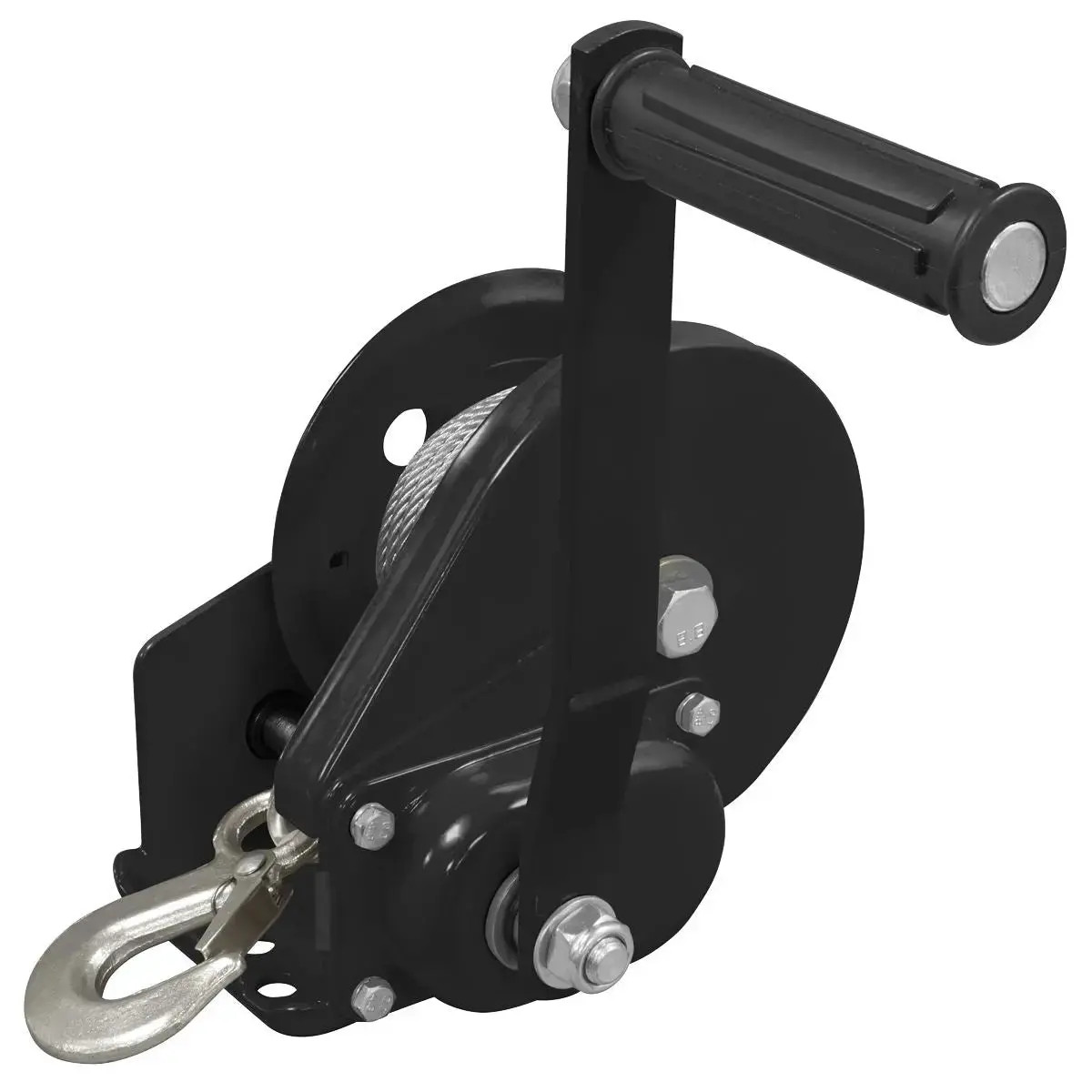 Sealey Geared Hand Winch With Brake & Cable 540Kg Capacity 1
