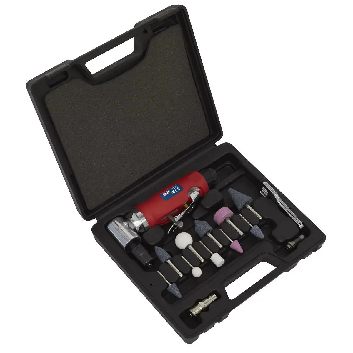 Sealey Generation Air Die Grinder 90° Angle Kit 15Pc 1