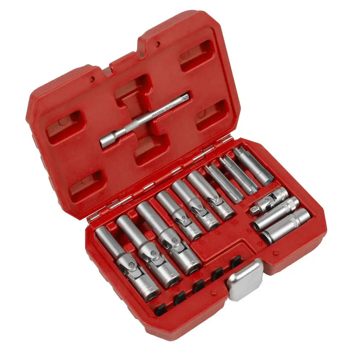 Sealey Glow Plug Socket Set 18Pc 1/4"Sq & 3/8"Sq Drive 1