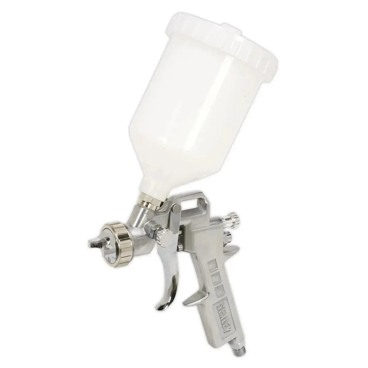 Sealey Gravity Feed Spray Gun 2.2Mm Set Up Adjustable Paint Flow 600Ml 1