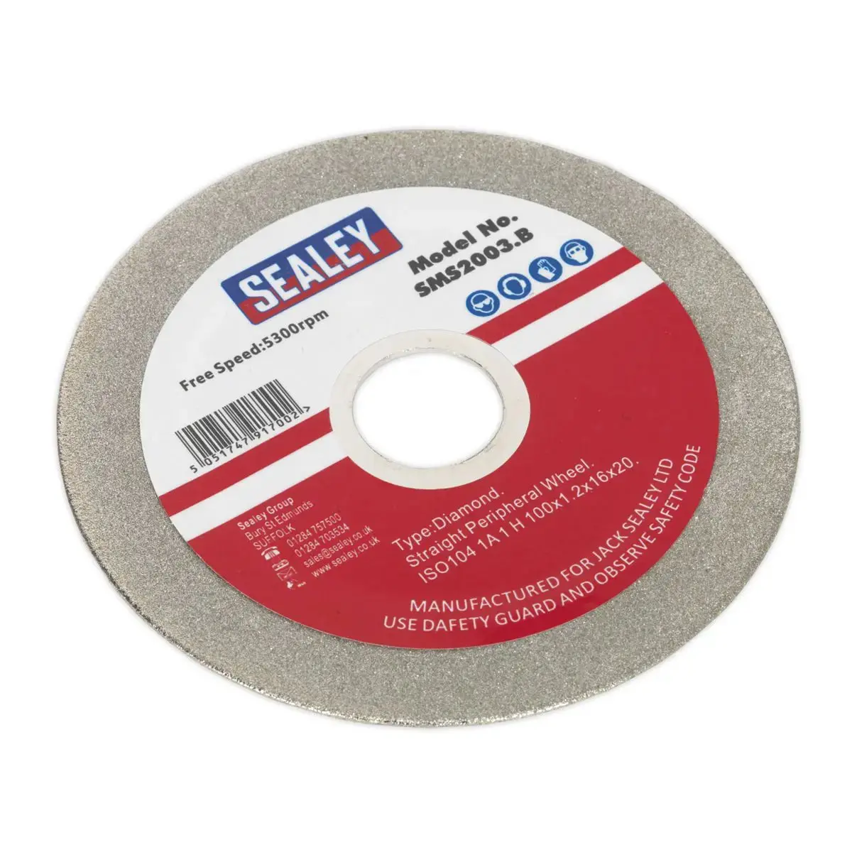 Sealey Grinding Disc Diamond Coated 100Mm For Sms2003 1