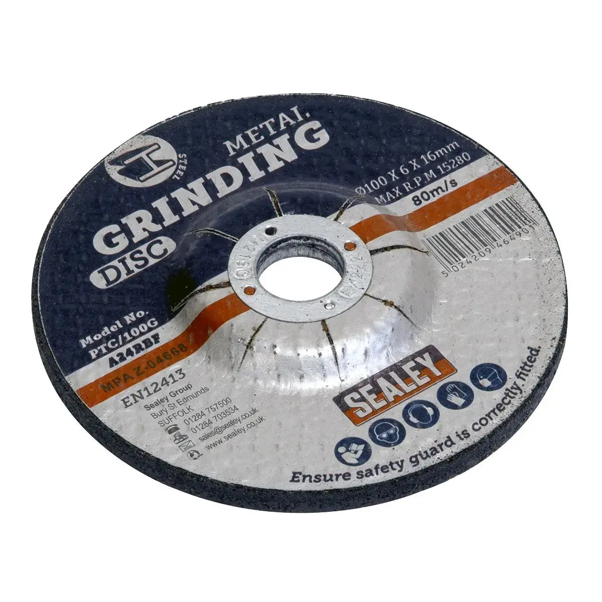 Sealey Grinding Disc Ø100 X 6Mm Ø16mm Bore 1