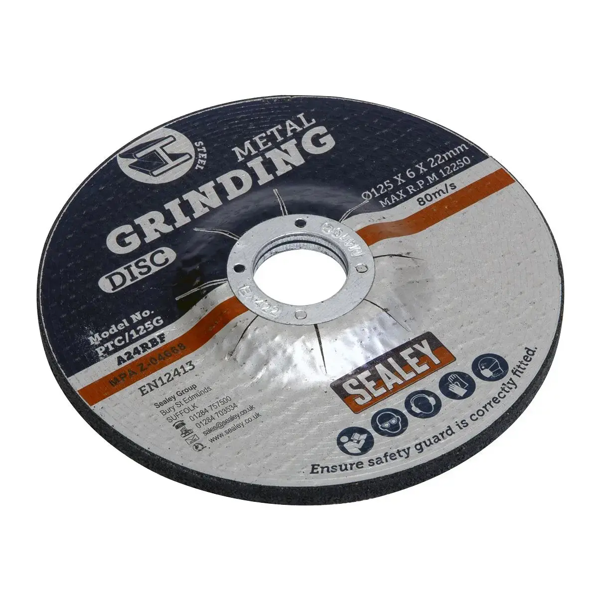 Sealey Grinding Disc Ø125 X 6Mm Ø22mm Bore 1