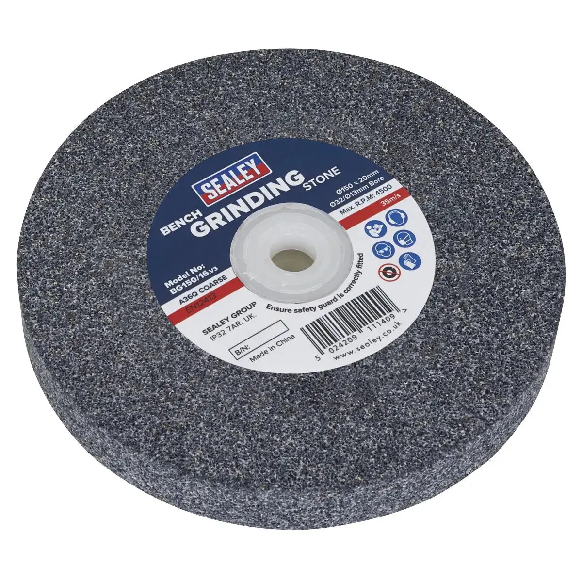 Sealey Grinding Stone Ø150 X 20Mm Ø32(Ø13)Mm Bore A36q Coarse 1