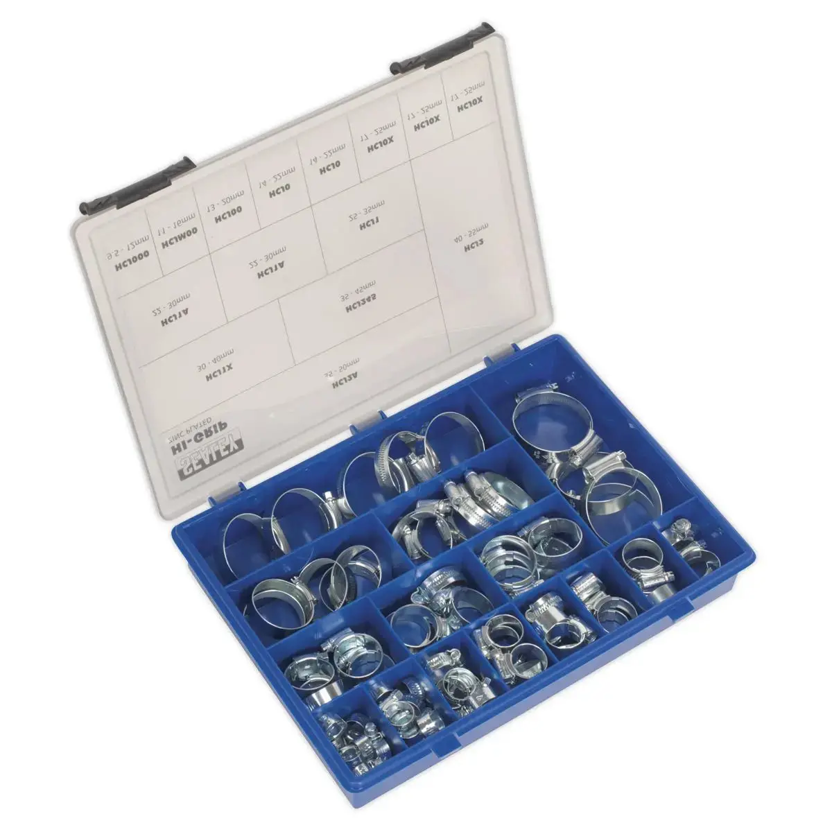 Sealey Hi-Grip® Hose Clip Assortment 81Pc Sizes Ø9.5-55Mm 1