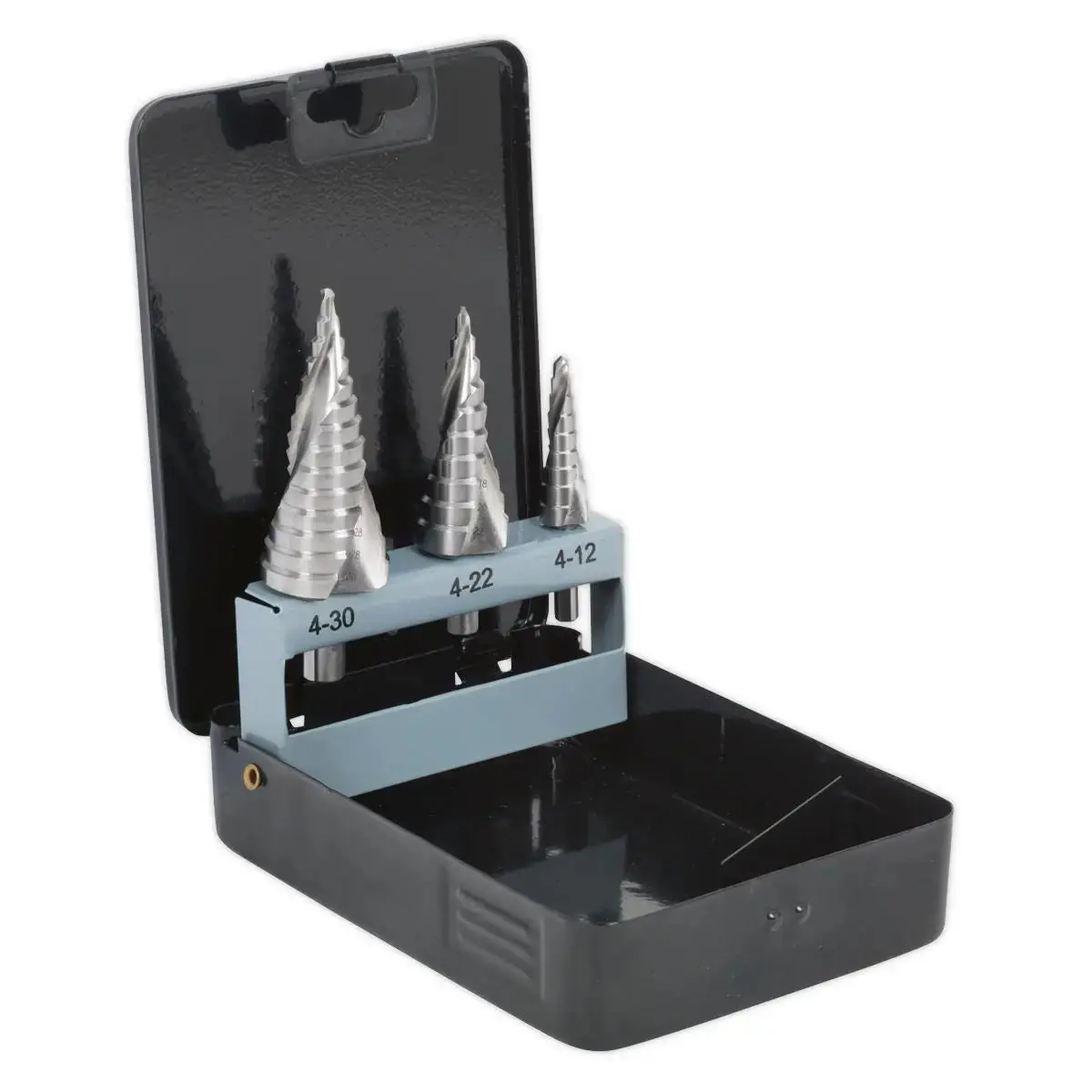Sealey Hss 4341 Step Drill Bit Set 3Pc Spiral Flute 1