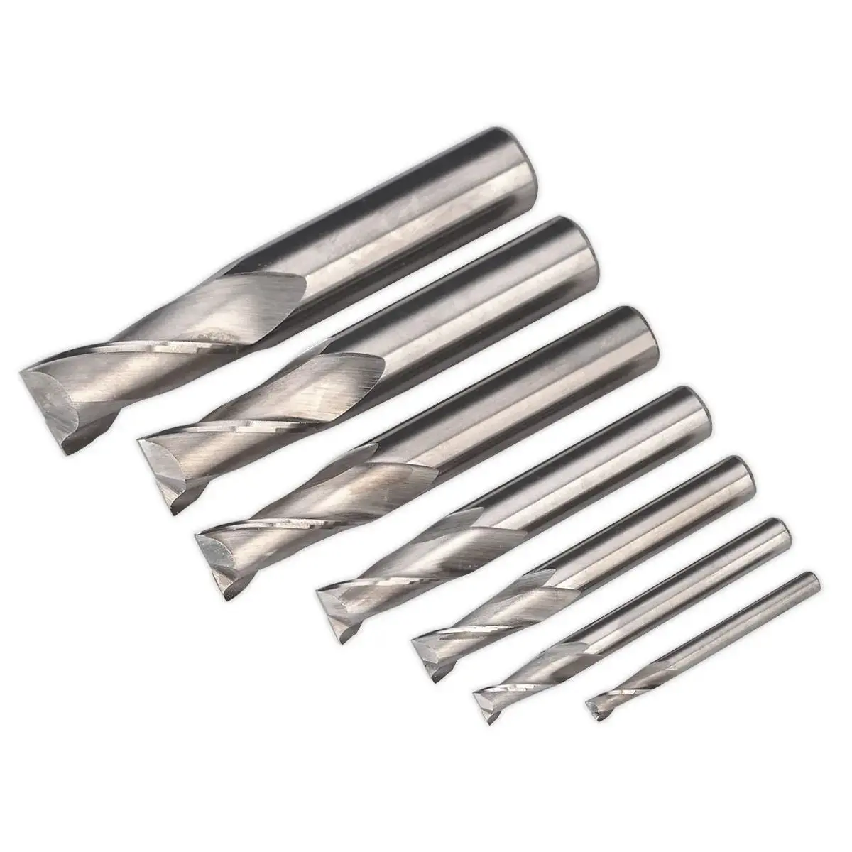 Sealey Hss End Mill Set Ø4-16Mm 2 Flute 1