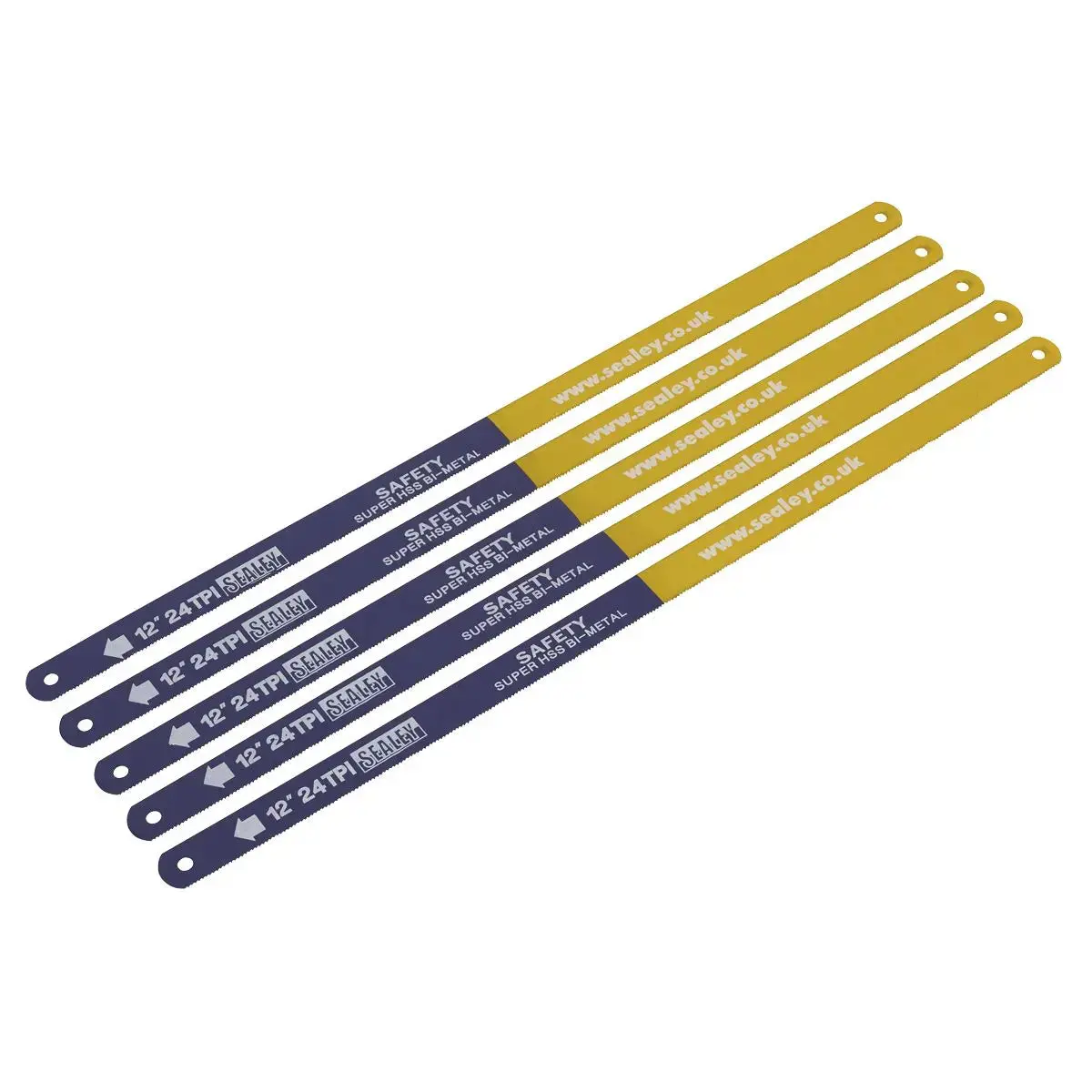 Sealey Hacksaw Blade 300Mm Hss Bi-Metal 24Tpi Pack Of 5 1