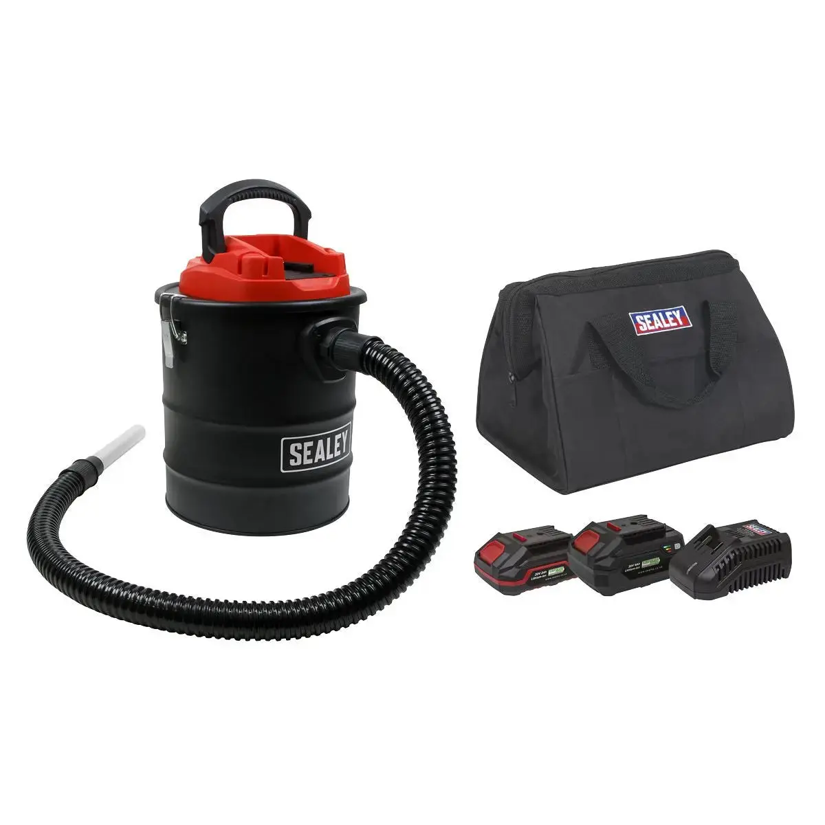 Sealey Handheld Ash Vacuum Cleaner 20V Sv20 Series 15L Kit - 2 Batteries 1