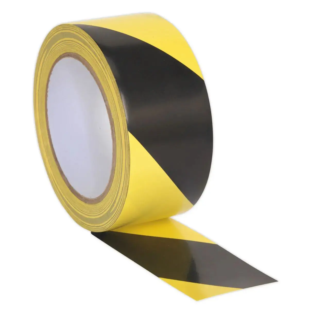 Sealey Hazard Warning Tape 50Mm X 33M Black/Yellow 1