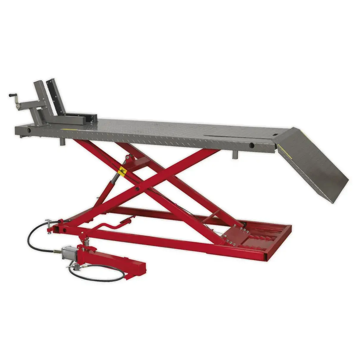 Sealey Heavy-Duty Air/Hydraulic Motorcycle Lift 680Kg Capacity 1