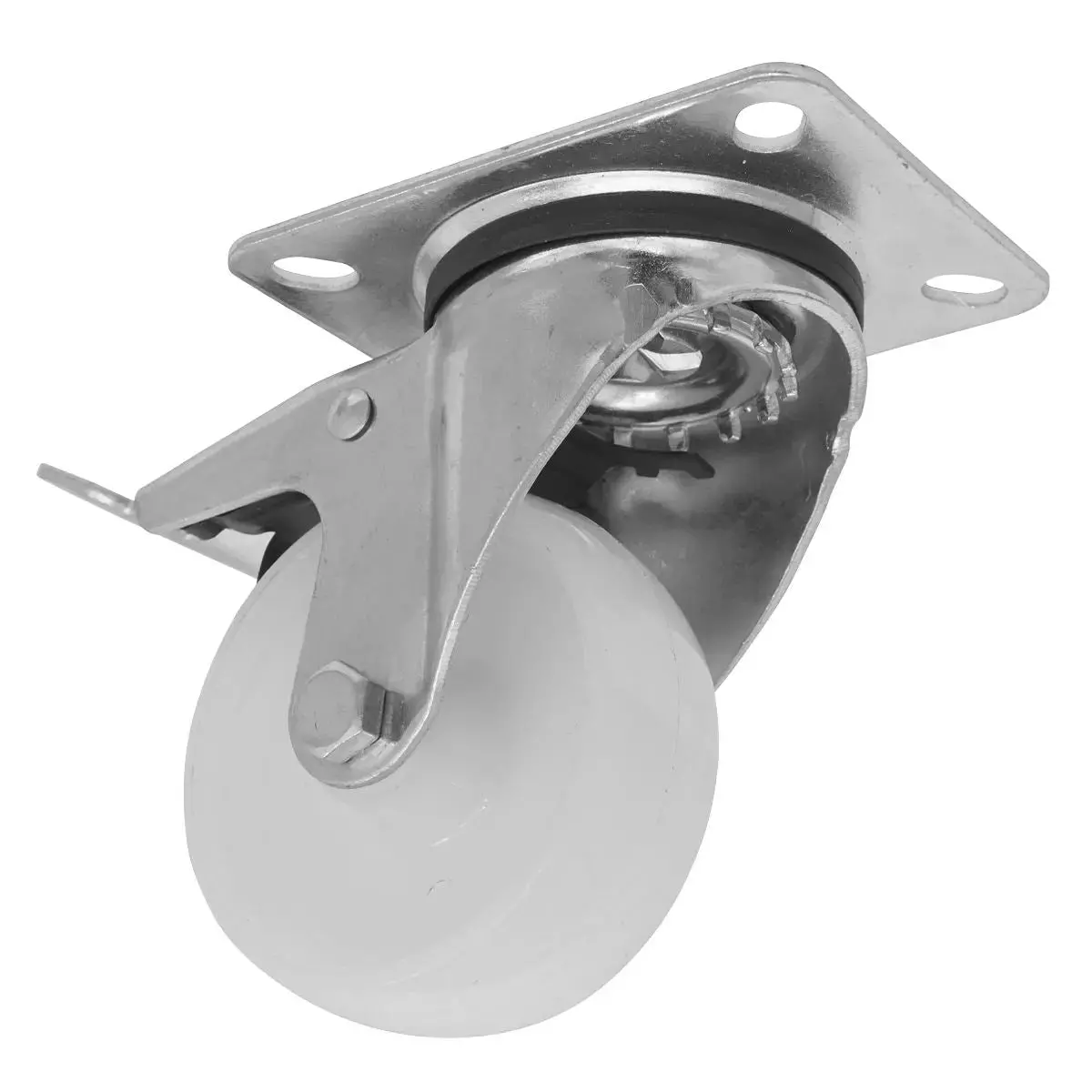 Sealey Heavy-Duty Nylon Castor Wheel Swivel With Total Lock Ø80mm - Trade 1