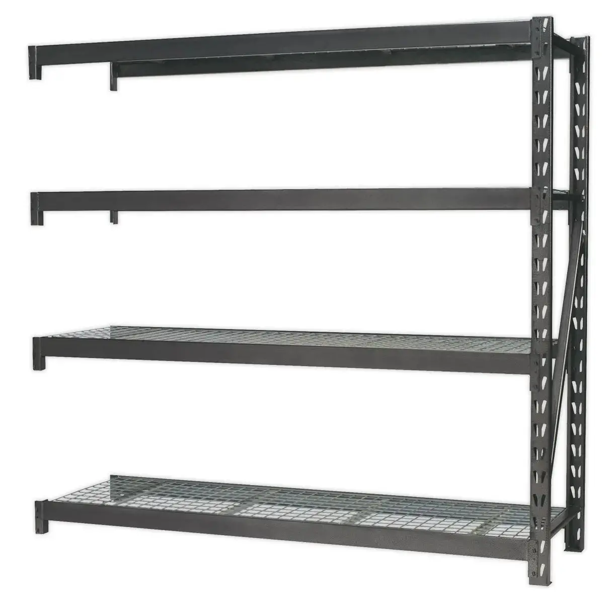 Sealey Heavy-Duty Racking Extension Pack With 4 Mesh Shelves 640Kg Capacity Per Level 1