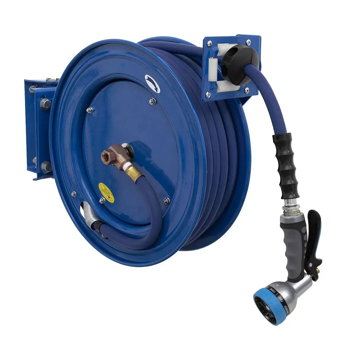 Sealey Heavy-Duty Retractable Water Hose Reel 15M Ø13mm Id Rubber Hose 1