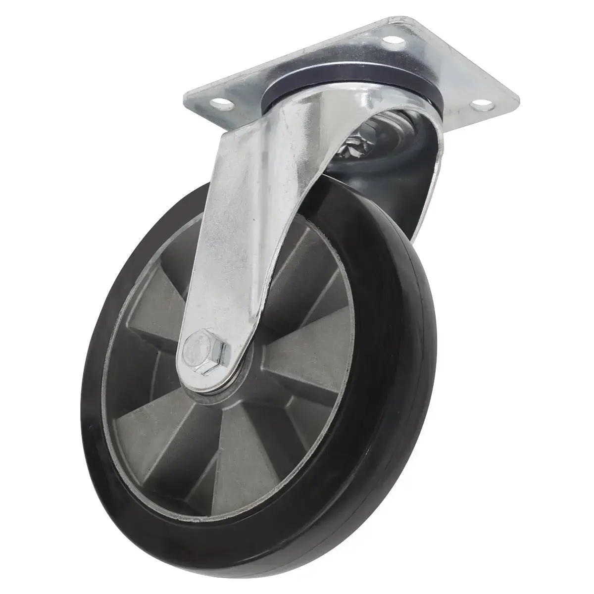 Sealey Heavy-Duty Rubber Swivel Castor Wheel Ø152mm - Trade 1