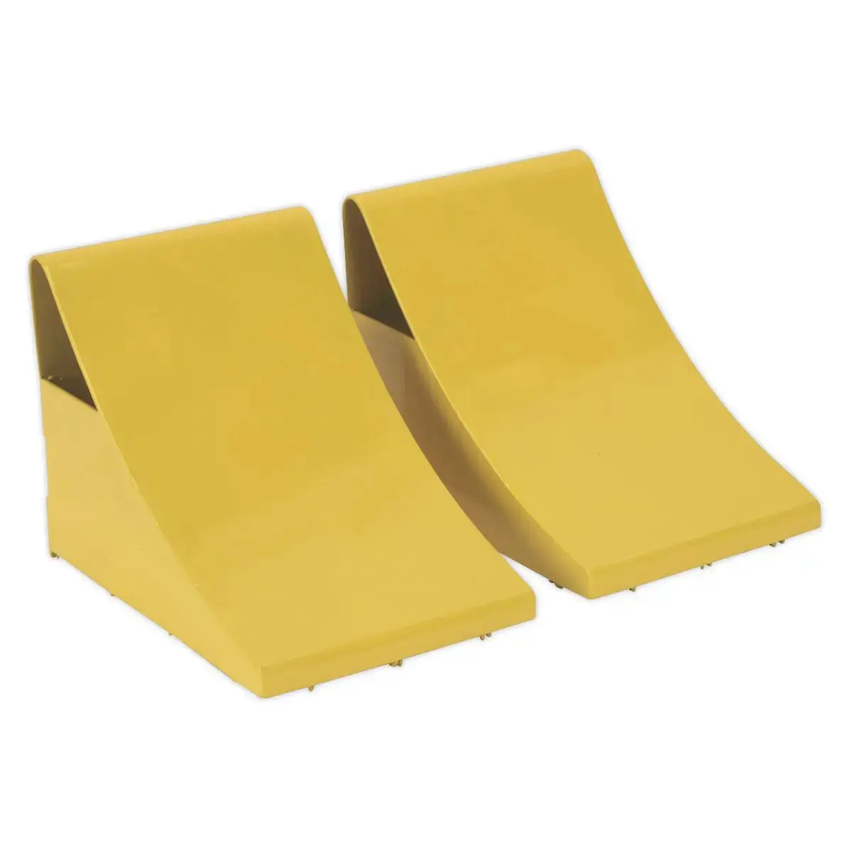 Sealey Heavy-Duty Steel Wheel Chocks 4Kg - Pair 1