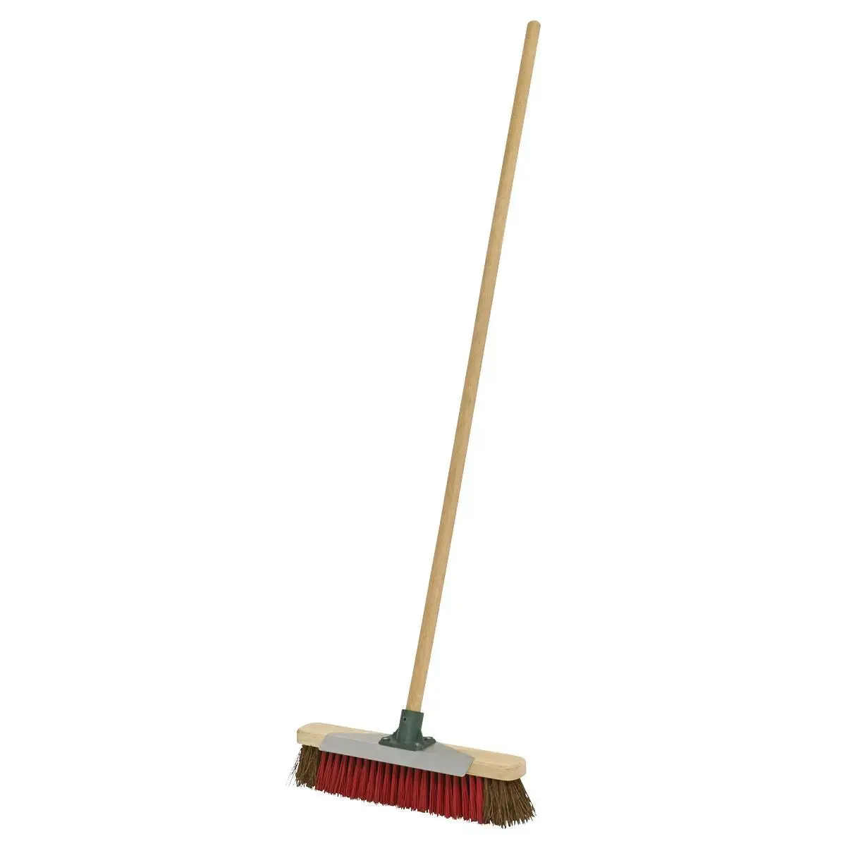 Sealey Heavy-Duty Stiff/Hard Bristle Broom With Scraper 16"(405Mm) 1