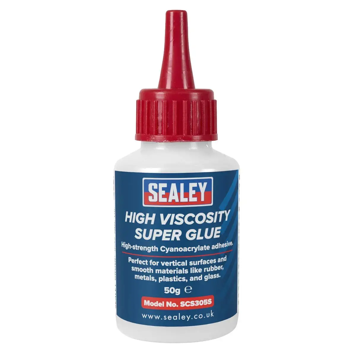Sealey High Viscosity Super Glue - Cyanoacrylate Adhesive, Fast-Bonding Formula - 25Pcs - 50G - Clear 1