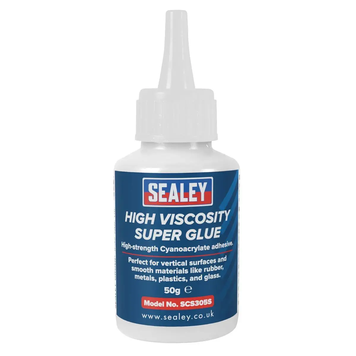 Sealey High Viscosity Super Glue - Cyanoacrylate Adhesive, Fast-Bonding Formula - 50G - Clear 1