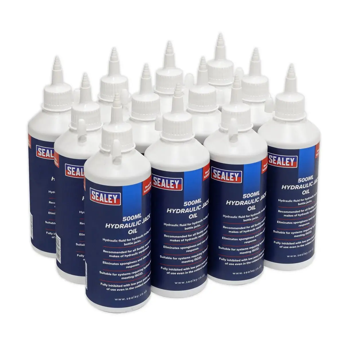 Sealey Hydraulic Jack Oil 500Ml Pack Of 12 1