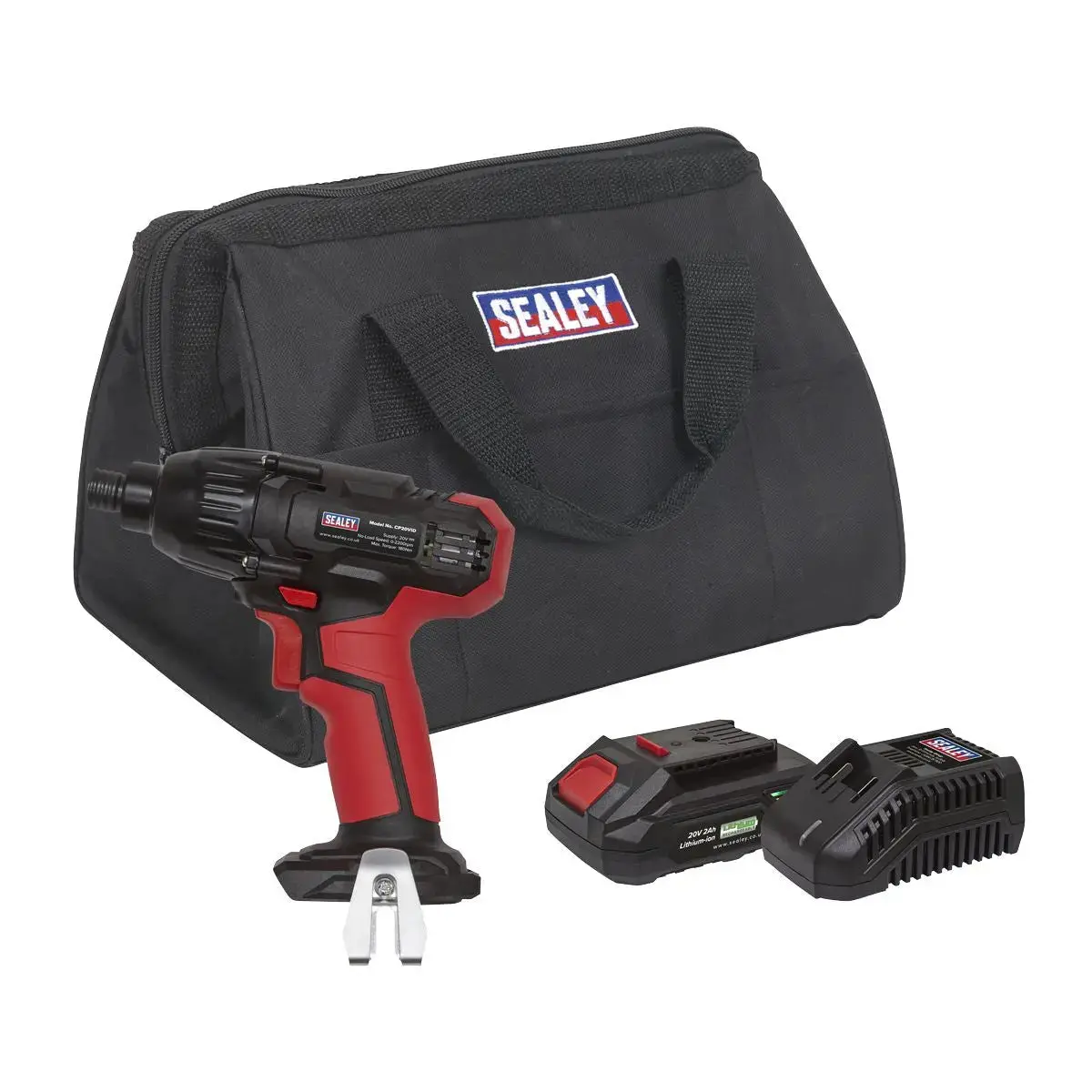 Sealey Impact Driver Kit 1/4" Hex Drive 20V 2Ah Sv20 Series 1
